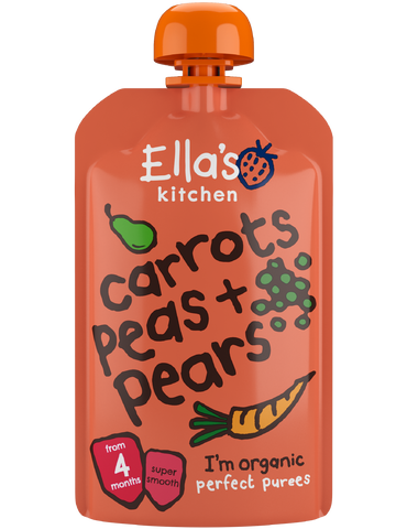 Carrots peas + pears