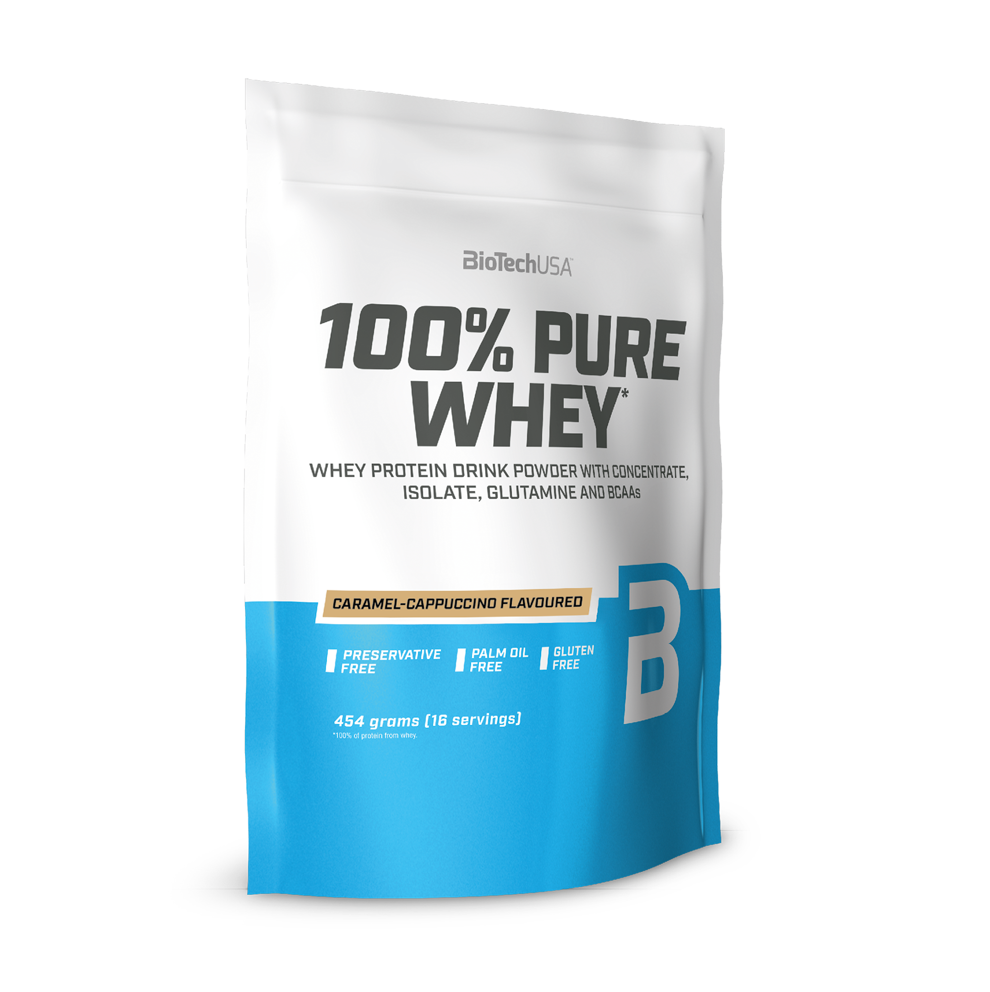 100% Pure Whey Protein Caramel-Cappuccino - 1 x 454g
