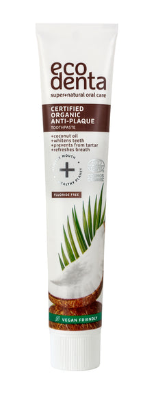 ORGANIC Anti-plaque toothpaste with coconut oil (8 x 75ml)