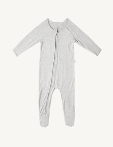 Baby Long Sleeve Onesie - Light Grey Marl
