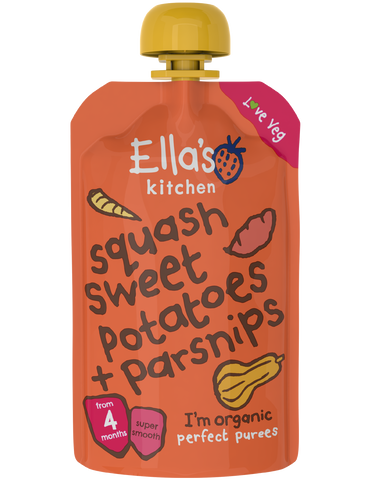 squash, sweet potatoes + parsnips - 7 x 120 g