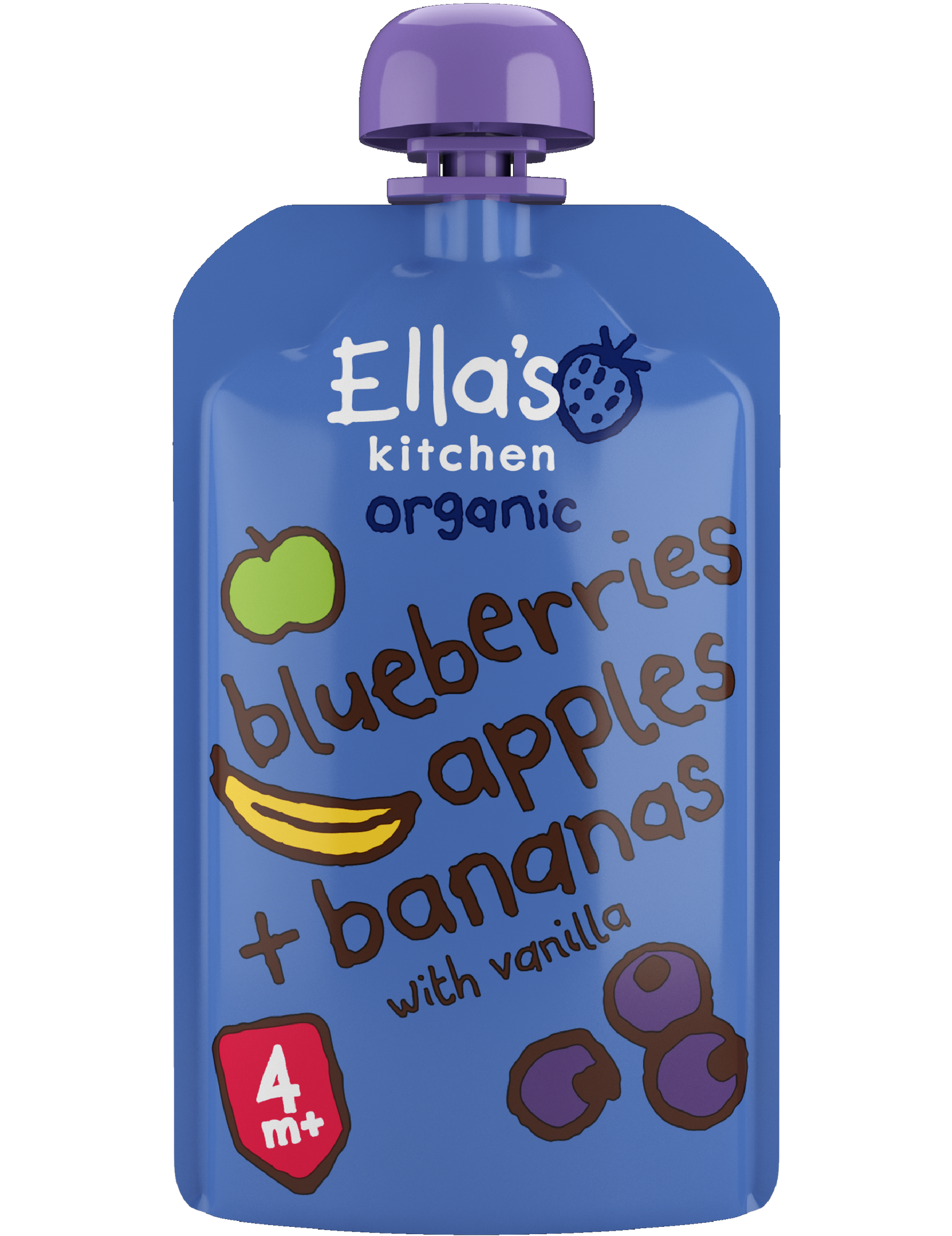 Blueberries apples bananas + vanilla