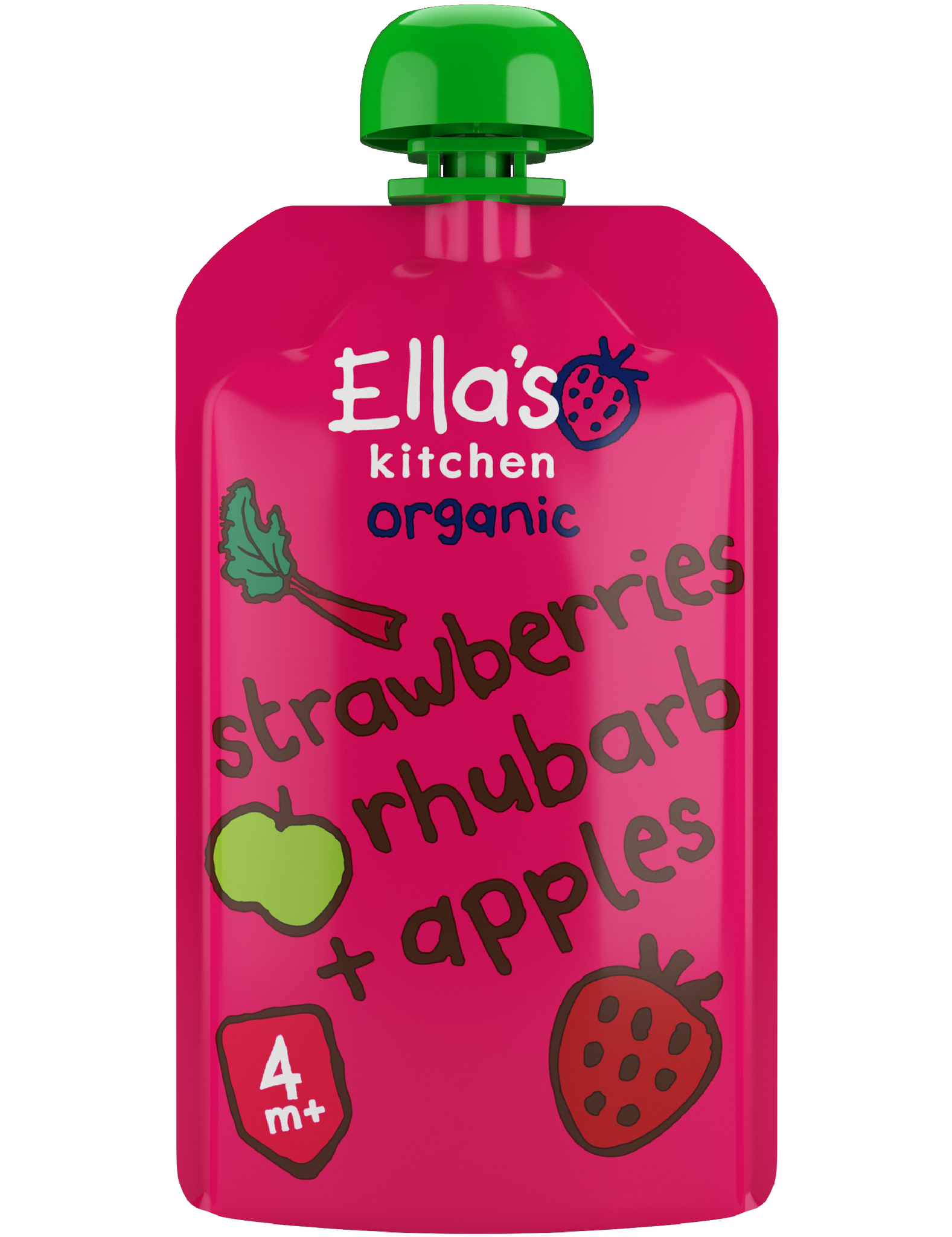 strawberries, rhubarb + apples - 7 x 120 g