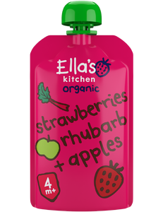strawberries, rhubarb + apples - 7 x 120 g