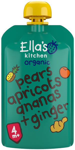Pears, apricot, ananas + ginger - 7 x 120 g