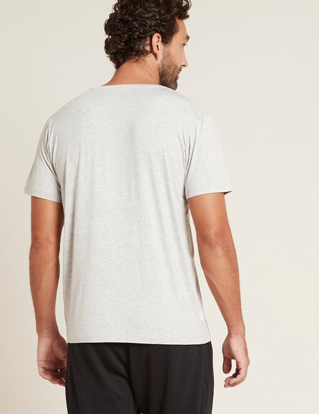 Men's Crew Neck T-shirt - Light Grey Marl
