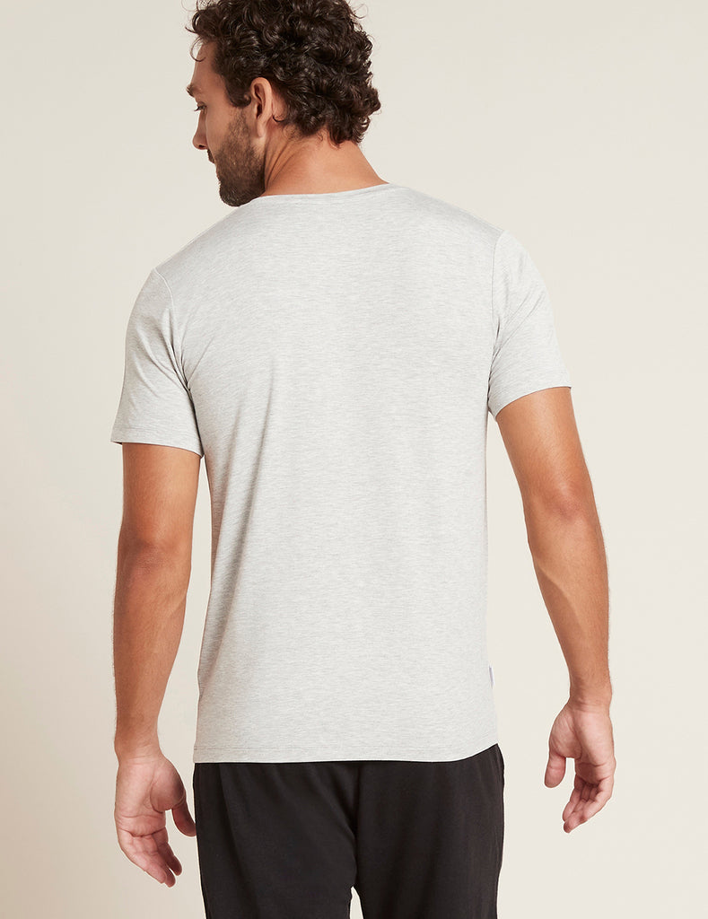 Men's V-Neck T-Shirt - Light Grey Marl – Sowco