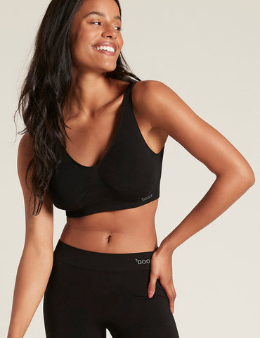 Padded Shaper Crop Bra - Black