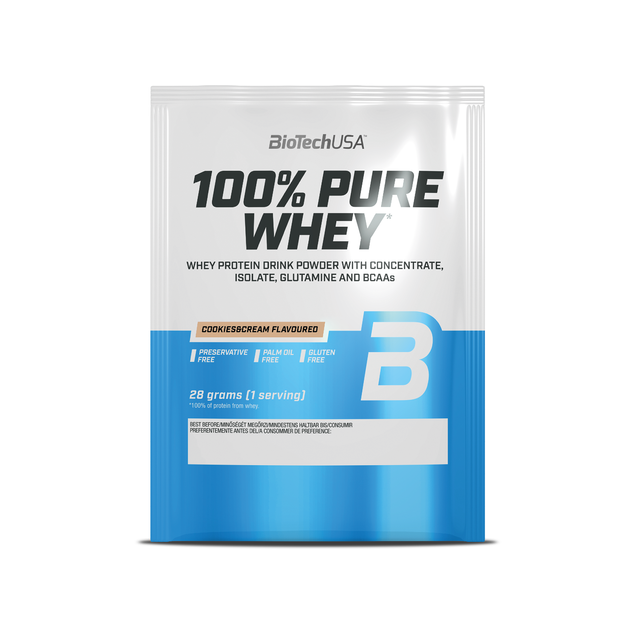 100% Pure Whey Protein Cookies & Cream - 1 x 28g
