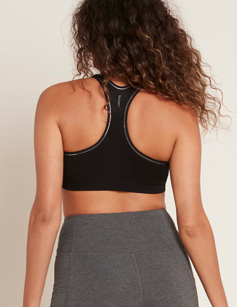 Racer Back Active Bra - Black/Silver