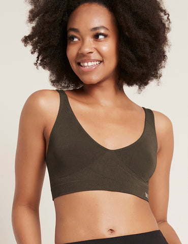 Shaper Crop Bra - Dark Olive